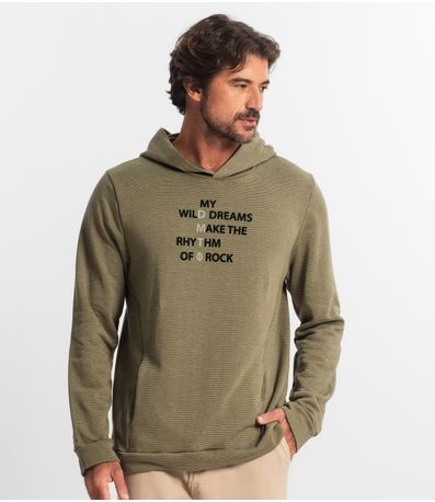 Blusão Masculino Moletom Com Capuz Diametro Verde