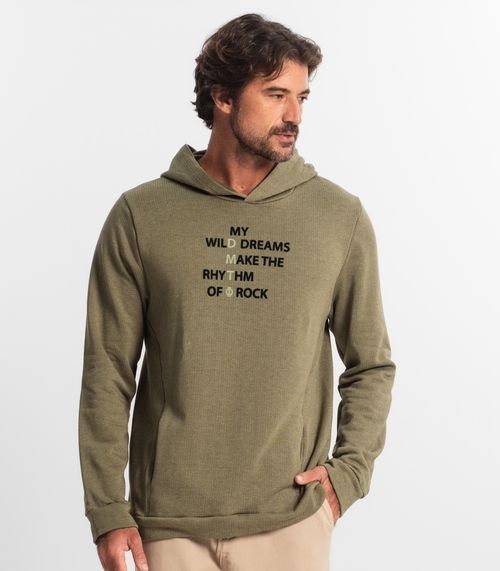 Blusão Masculino Moletom Com Capuz Diametro Verde
