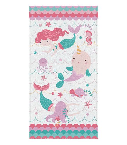 Toalha de Banho Infantil Estampada Lepper Rosa