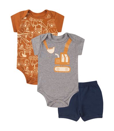 Kit Body Infantil Curto 3 Peças Kappes Marrom