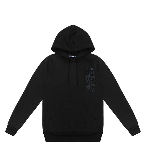 Blusão Juvenil Masculino Em Moletom Minty Preto