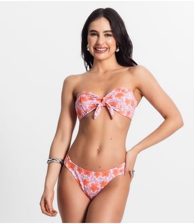 Conjunto Biquíni Estampado 2 em 1 Bela Gaia Laranja