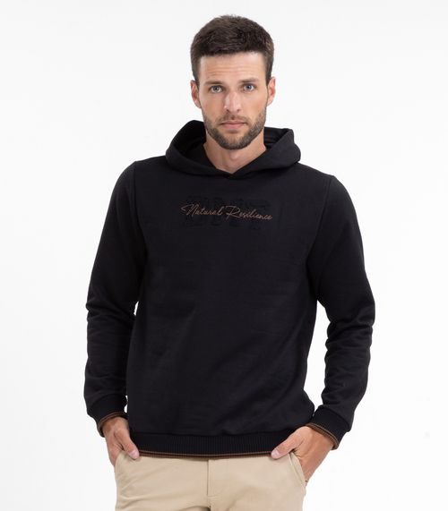 Blusão Masculino Com Capuz Moletom Diametro Preto