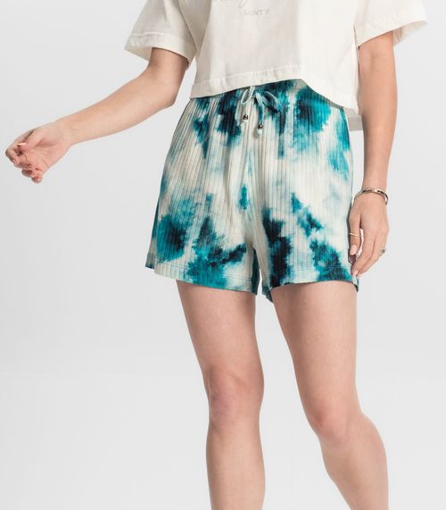 Shorts Juvenil Feminino Em Ribana Canelada Minty Verde