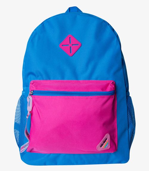 Mochila Escolar Feminina Com Chaveiro De Pvc Clio Azul