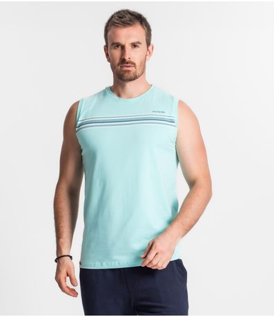 Regata De Cotton Masculina Diametro Azul