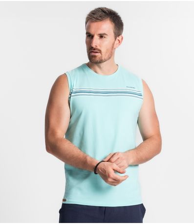 Regata De Cotton Masculina Diametro Azul