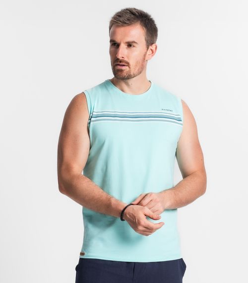 Regata De Cotton Masculina Diametro Azul