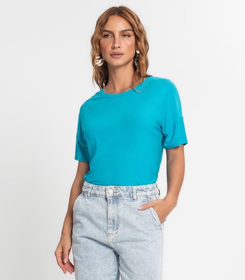 Blusa Feminina Em Viscose Endless Azul