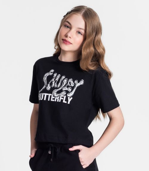 Blusa Juvenil Feminina Minty Preto