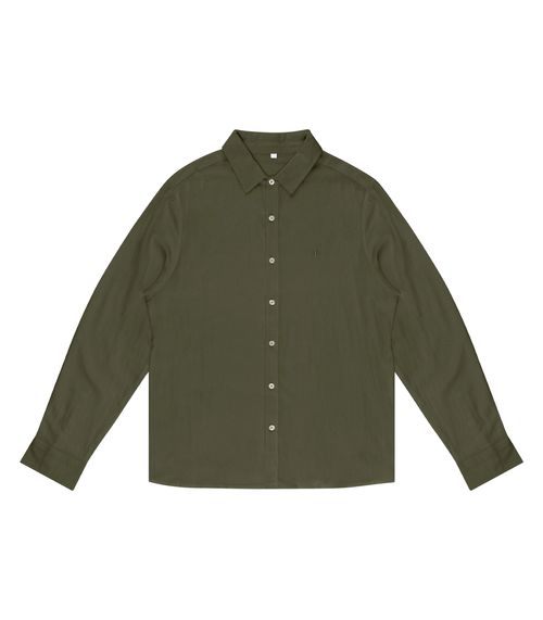 Camisa Masculina Social Tricoline Diametro Verde