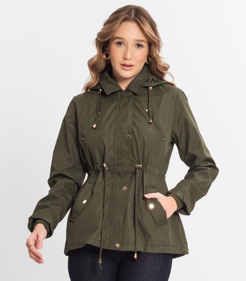 Parka Feminina Com Capuz Peluciada Sea Surf Verde
