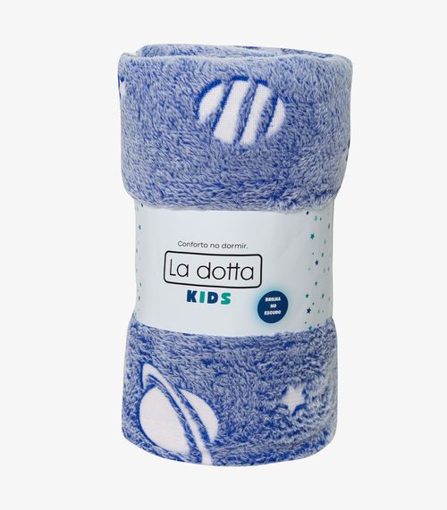 Manta Infantil Brilha No Escuro La dotta Azul
