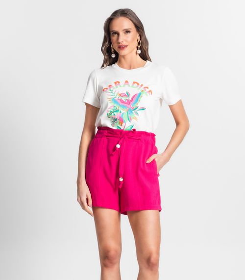 Shorts Feminino De Linho Strong Endless Rosa