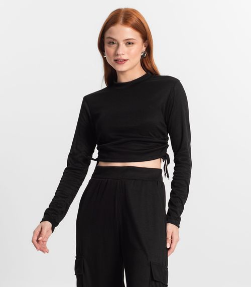 Conjunto Juvenil Feminino Blusão Com Calça Minty Preto