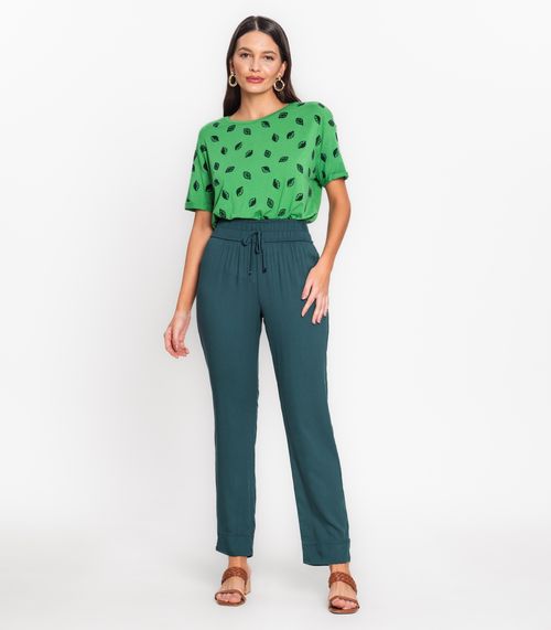 Calça Feminina Em Viscose Endless Verde