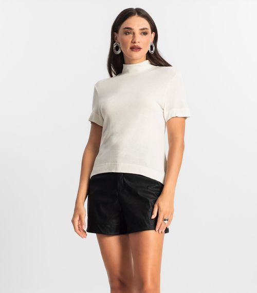 Blusa Feminina Gola Alta Endless Off White