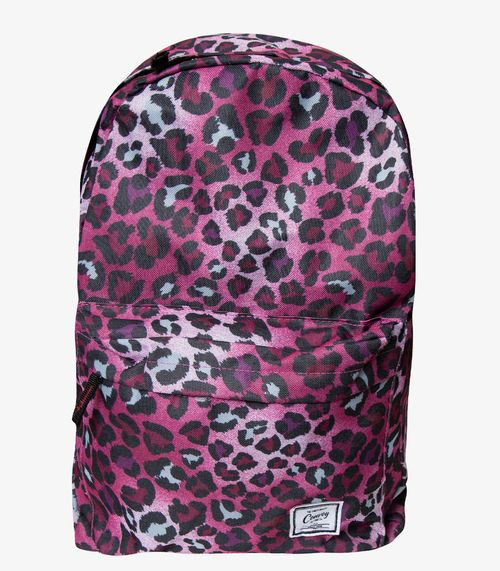 Mochila Escolar Estampa Animal Print Yins Rosa