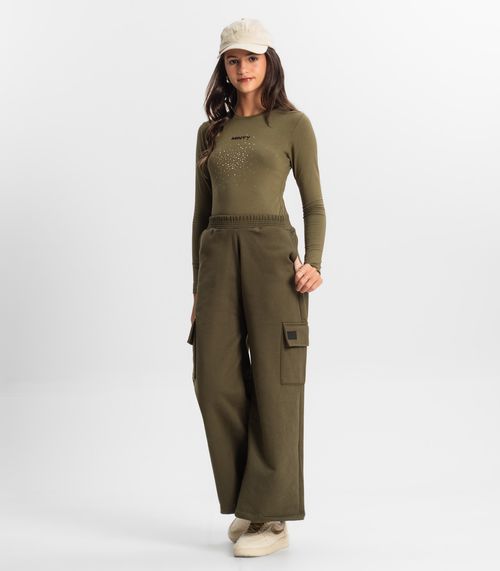 Calça Wide Leg Juvenil Minty Verde