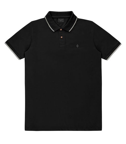 Camisa Polo Masculina Diametro Preto