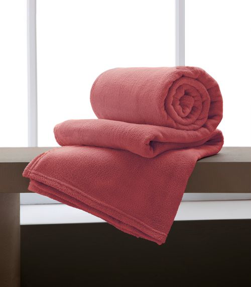 Manta Home Design Casal de Microfibra Corttex Rosa