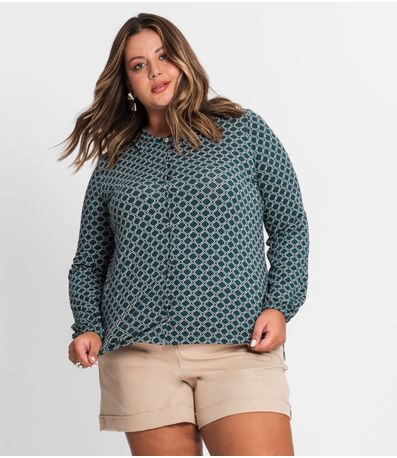 Blusa Feminina Plus Size Secret Glam Verde