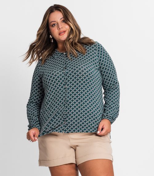 Blusa Feminina Plus Size Secret Glam Verde