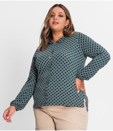 Blusa Feminina Plus Size Secret Glam Verde