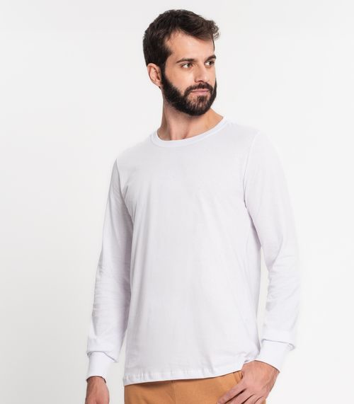 Camiseta Meia Malha Básica Masculina Kohmar Branco