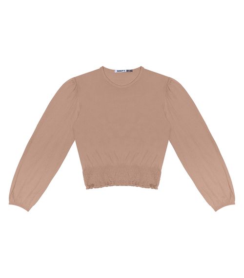 Blusão Juvenil Feminino Manga longa Minty Marrom
