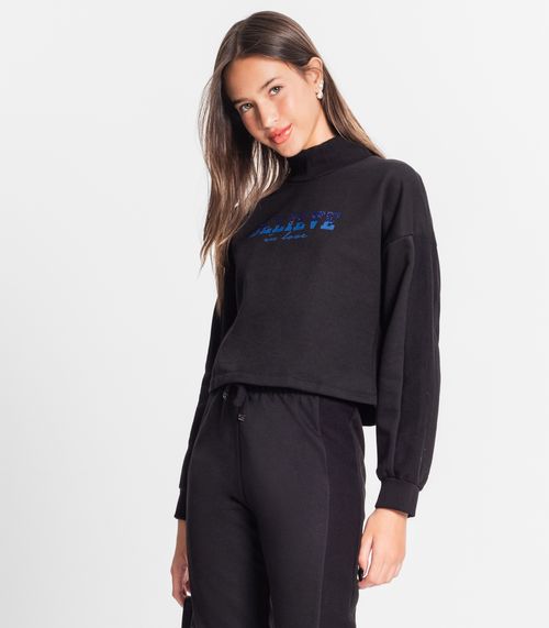 Conjunto Juvenil Feminino Blusão Com Calça Minty Preto