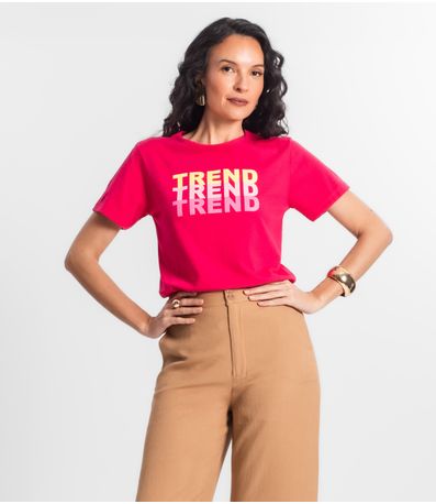 T-shirt Feminina Estampada Select Rosa