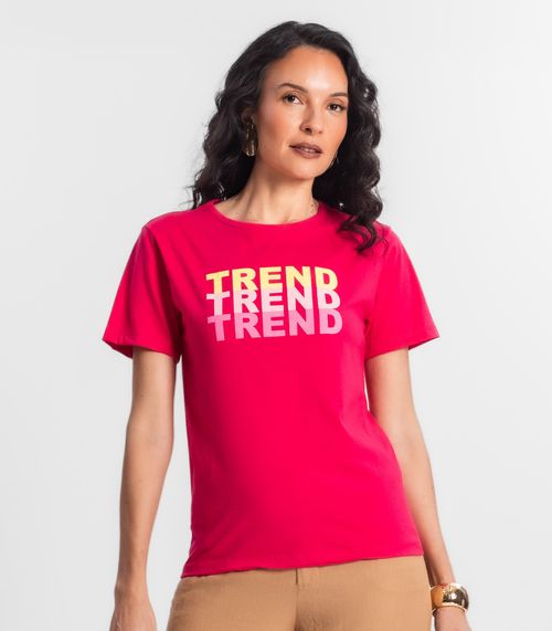 T-shirt Feminina Estampada Select Rosa