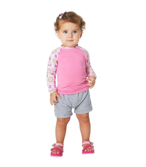 Camiseta Infantil Menina Com Proteção UV Viston Rosa