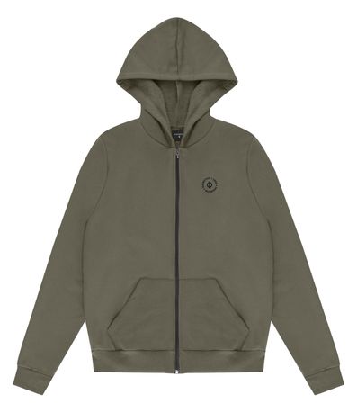 Jaqueta Masculina Moletom Com Capuz Diametro Verde