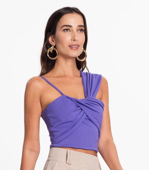 Top De Alça Malha Soft Endless Roxo