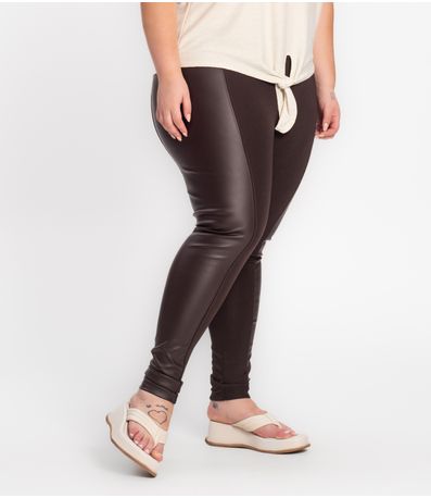 Calça Legging Secret Glam Marrom