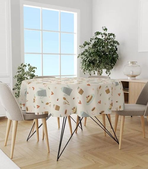 Toalha De Mesa Redonda Wevans Branco