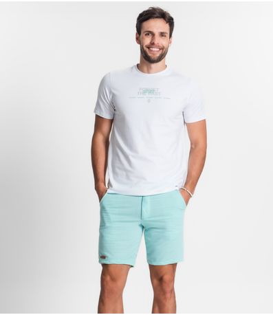 Bermuda Em Moletinho Linho Masculina Diametro Azul