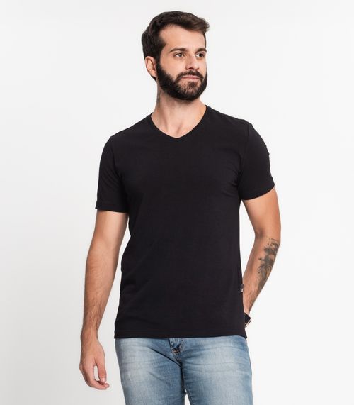 Camiseta Masculina Em Cotton Kohmar Preto