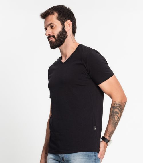 Camiseta Masculina Em Cotton Kohmar Preto