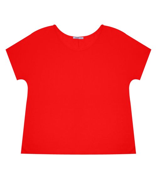 Blusa Manga Curta Feminina Plus Size Secret Glam Laranja