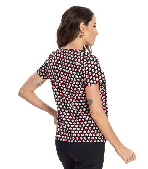Blusa Feminina Decote V Viscose Khyara Endless Vermelho