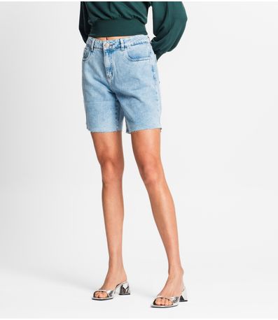 Bermuda  Feminina Jeans Sawary Azul