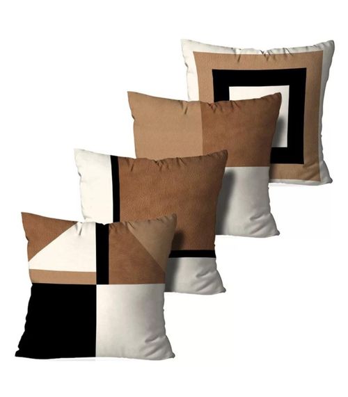 Kit 4 Capas Para Almofadas Wevans Marrom