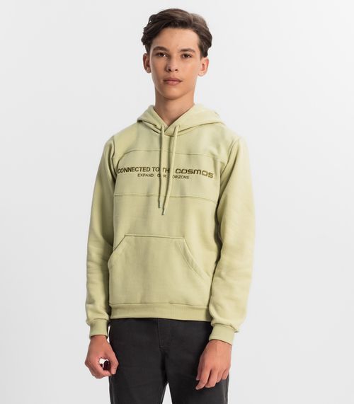 Blusão Juvenil Masculino Com Capuz Minty Verde