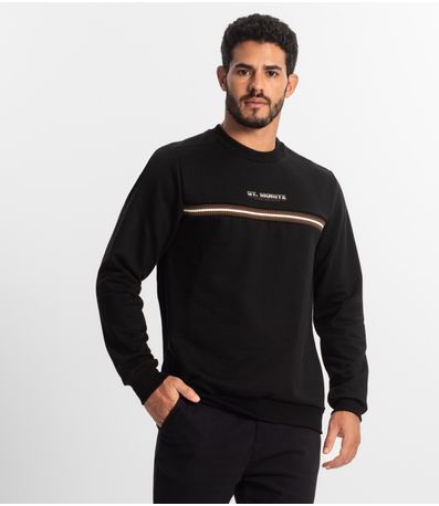 Blusão Masculino Em Moletom Diametro Preto
