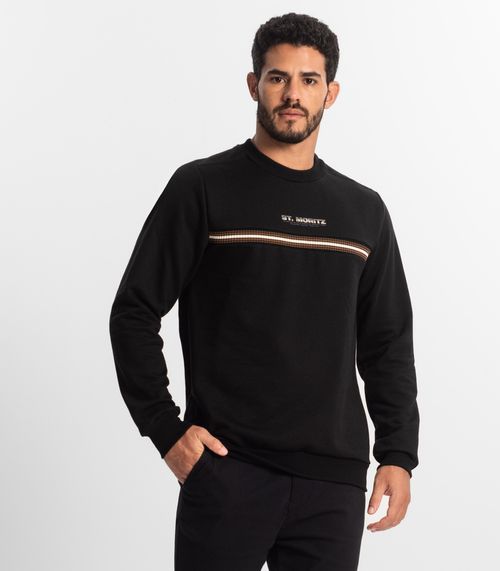 Blusão Masculino Em Moletom Diametro Preto