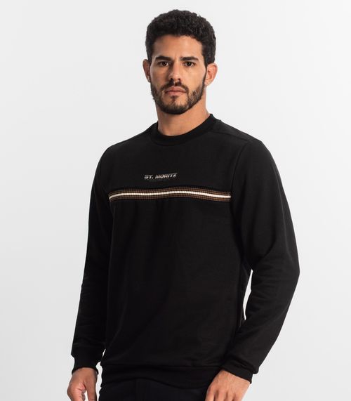 Blusão Masculino Em Moletom Diametro Preto