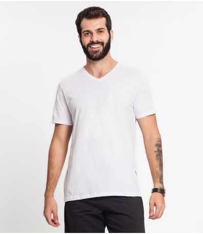 Camiseta Masculina Em Cotton Kohmar Branco